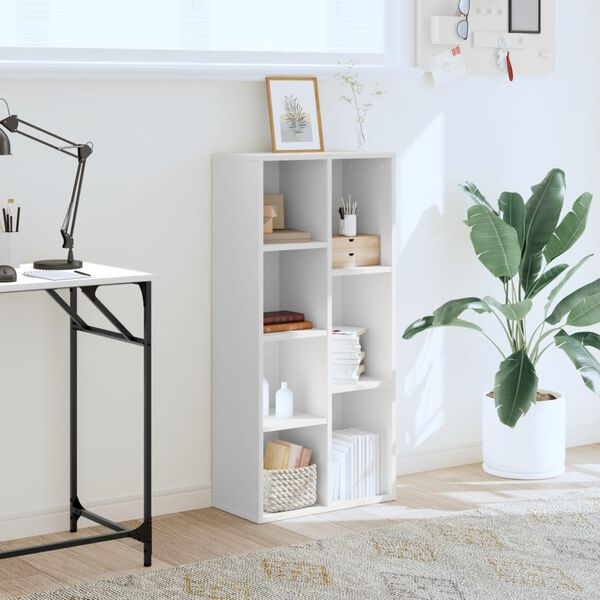 vidaXL Estanter&iacute;a de madera de ingenier&iacute;a blanca 50x25x105 cm