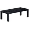vidaXL Mesa de centro de madera maciza de mango negro 110x50x35 cm