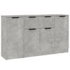 vidaXL Aparadores 3 piezas madera contrachapada gris cemento
