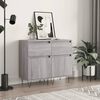 vidaXL Aparadores 2 uds madera de ingenier&iacute;a gris Sonoma 40x35x70 cm