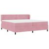 vidaXL Cama tipo Box Spring con colch&oacute;n Rosa 200 x 200 cm Terciopelo