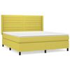 vidaXL Cama box spring con colch&oacute;n tela verde 180x200 cm
