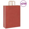 vidaXL Bolsas de papel con asas 250 uds rojo 32x12x42 cm