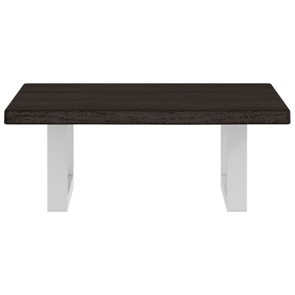 vidaXL Estante de lavabo de pared de acero y madera maciza de roble