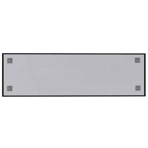 vidaXL Pizarra magn&eacute;tica de pared vidrio templado negro 100x30 cm