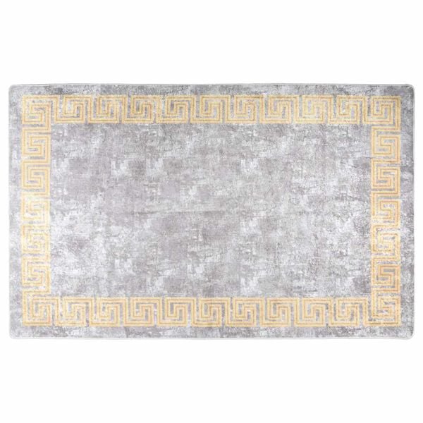 vidaXL Alfombra lavable gris 160x230 cm