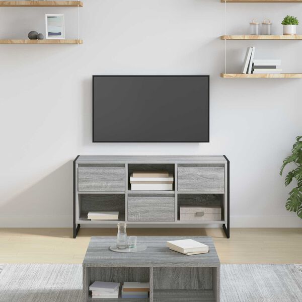 vidaXL Gabinete de TV con caj&oacute;n Gris Sonoma 100 x 36 x 49,5 cm