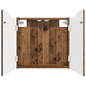 vidaXL Armario para dianas Madera envejecida 56 x 12 x 63 cm