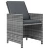 vidaXL Set comedor jard&iacute;n 7 pzas y cojines rat&aacute;n sint&eacute;tico gris