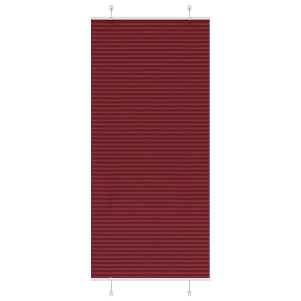 vidaXL Estor Plisado rojo burdeos 100x200 cm Tela Ancho 99,4 cm