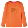 Camiseta infantil de manga larga naranja tostado 92