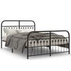 vidaXL Estructura cama sin colch&oacute;n con estribo metal negro 140x190 cm