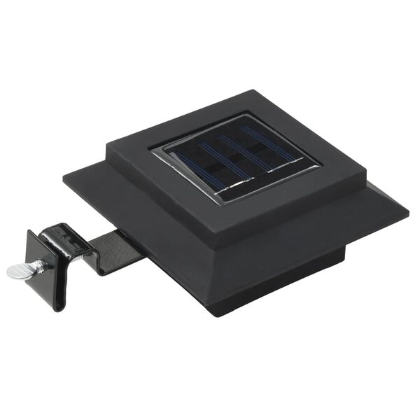 vidaXL L&aacute;mparas solares cuadradas de exterior negras 12 uds LED 12 cm