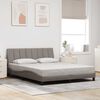 vidaXL Estructura de cama sin colch&oacute;n Hanko tela gris taupe 160x200 cm