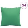 vidaXL Cojines decorativos 4 uds tela verde 60x60 cm