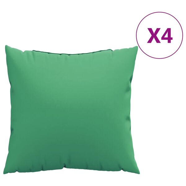 vidaXL Cojines decorativos 4 uds tela verde 60x60 cm