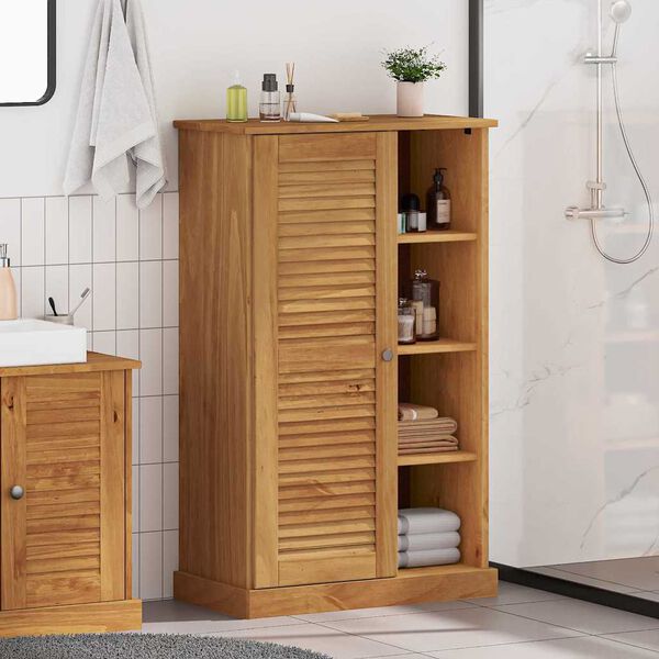 vidaXL Mueble de Cuarto de Ba&ntilde;o con estante VIGO Marr&oacute;n y Marr&oacute;n Miel