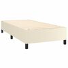 vidaXL Cama box spring con colch&oacute;n cuero sint&eacute;tico crema 90x190 cm