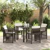 vidaXL Conjunto de Comedor de Jardín 5 pcs Marrón Poliratán