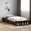 vidaXL Estructura de cama madera de ingeniería roble humo 75x190 cm