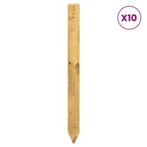 vidaXL Postes de valla 10 uds. Verde 100 cm Madera de Pino Maciza