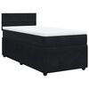vidaXL Cama box spring con colch&oacute;n cuero sint&eacute;tico negro 90x190 cm