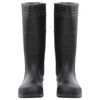 vidaXL Botas de agua negro n&uacute;mero 46 PVC
