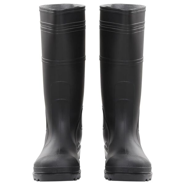 vidaXL Botas de agua negro n&uacute;mero 46 PVC