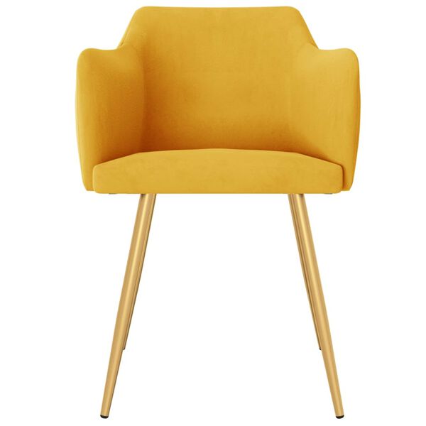 vidaXL Sillas de comedor 6 unidades terciopelo amarillo