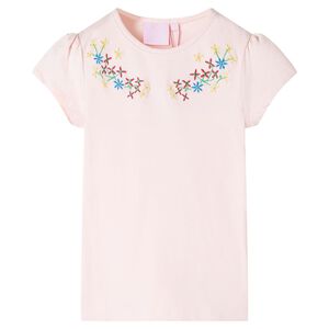 vidaXL Camiseta infantil rosa suave 116