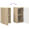 vidaXL Conjunto de mueble de TV Montaje en la pared 5 pcs Roble Sonoma