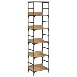 vidaXL Estante de libros 5 niveles 50 x 33 x 188,5 cm Roble artisan