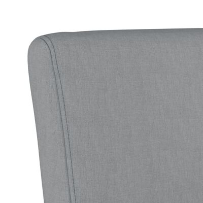 vidaXL Silla tapizada de tela gris claro