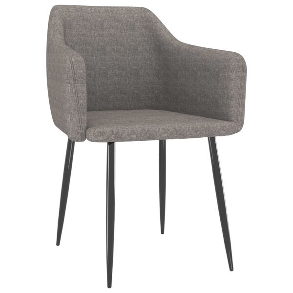 vidaXL Sillas de comedor giratorias 2 unidades tela gris claro