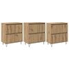 vidaXL Tableros Lateral 3 uds. Roble artisan