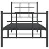 vidaXL Estructura cama sin colch&oacute;n con estribo metal negro 75x190 cm