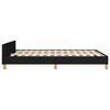 vidaXL Cama sin colch&oacute;n tela negro 140x190 cm