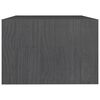vidaXL Mesa de centro de madera maciza de pino gris 75x50x33,5 cm