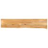 vidaXL Tablero de mesa borde natural madera maciza mango 140x20x3,8 cm