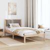 vidaXL Estructura de cama Taup&eacute; 90 x 200 cm Madera de pino macizo