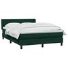 vidaXL Cama box spring con colch&oacute;n terciopelo verde oscuro 160x220 cm
