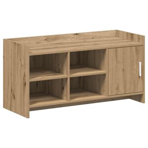 vidaXL Armario Zapatero con puerta Roble Artesanal 100 x 39,5 x 51 cm