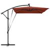 vidaXL Parasol de cantilever tipo plátano Terracota 294 x 200 x 254 cm