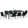 vidaXL Conjunto de Comedor de Jard&iacute;n 9 pcs Negro y Gris