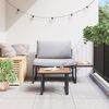 vidaXL Conjunto de sof&aacute;s de jard&iacute;n 2 pcs Gris claro Acero