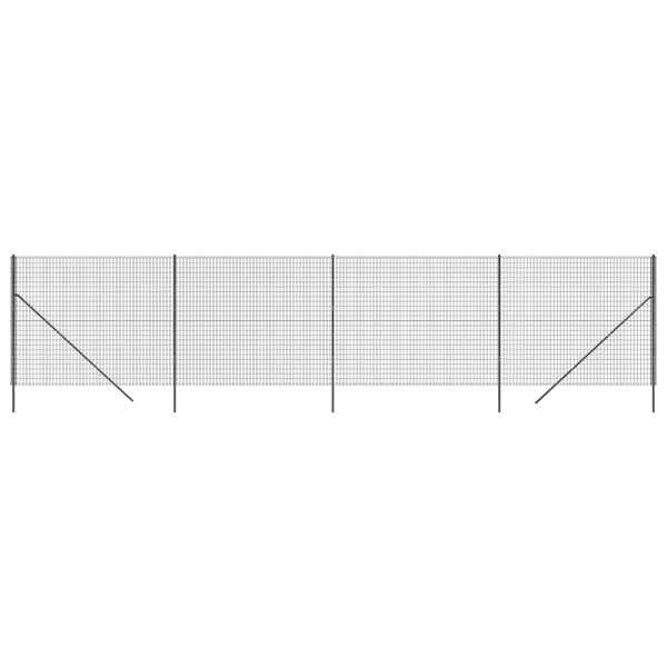 vidaXL Cerca de alambre de acero galvanizado gris antracita 2,2x10 m