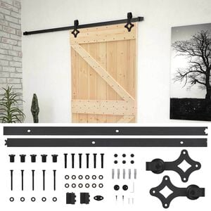 vidaXL Puerta Corredera 90 x 210 cm Madera de Pino Maciza