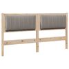 vidaXL Cabecero tapizado Marr&oacute;n Madera de pino macizo