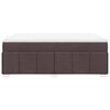 vidaXL Cama box spring con colch&oacute;n tela marr&oacute;n oscuro 140x200 cm