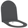 vidaXL Asiento de WC Gris antracita 47 x 36 x 3,4 cm Duroplast